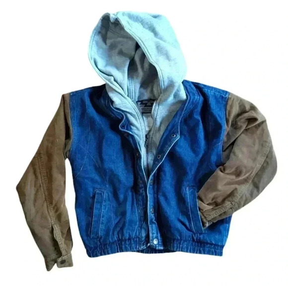 Vintage Santa Fe Outback Corduroy and Denim Bomber Jacket Unisex